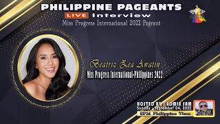 Miss Progress Philippines 2022 Beatriz Zea Awatin - Exclusive Live Interview