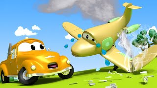 Vidéos d'ambulance pour enfants - Penny l'avion a un gros accident - Dessin animé de camions