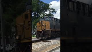 CSX 984 leads mixed freight with lesser locomotives in Cartersville, Ga