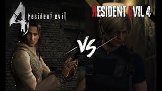 Resident Evil 4 vs RE 4 Remake - Cabin Fight with bonus weapons comparison