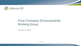 Jan 24, 2024 - Price Formation Enhancements Working Group