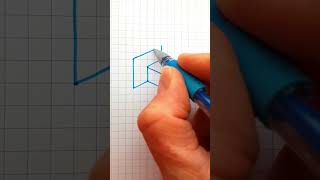 How to Draw 3D Optical Illusion Easy | 🤔 Simple Drawing Tutorial #shorts, #draw, #easy #3d illusion