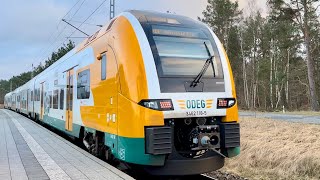 ODEG Desiro HC unterwegs als RE9 auf Rügen zwischen Lietzow und Ostseebad Binz (4K Mitfahrt)