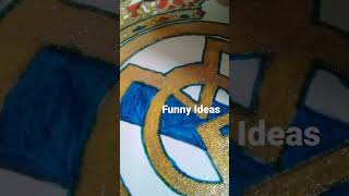 Real Madrid Logo Which football club logo should I paint next? #football #painting #funnyideas #club