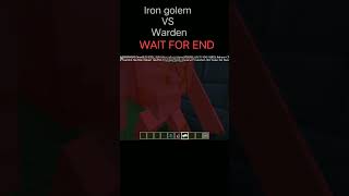 Minecraft Iron Golem vs Warden #minecraftshorts #viral