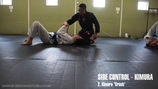 Side Control Kimura Lock: Wrist grab when uke defends high and the kimura crush