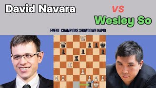 David Navara vs Wesley So – Champions Showdown Rapid 2019