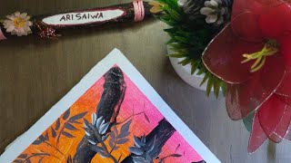 Acrylik di kertas | belajar melukis | melukis dengan mudah | melukis cepat @arisalwapainting3432