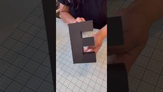 Assembling the 3d letter E made out of cardstock. #art #cricut #cricutmade #crafting