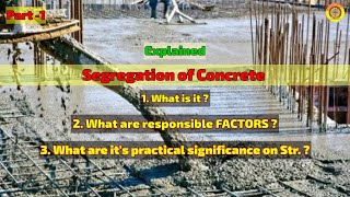 Segregation of Concrete # civil engineering #concrete #honeycombing#defects in concrete #vimutti_coe