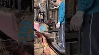 Amazing Red Colour Wood Slicing #amazing #cutting #trending #sawmill #short #entertainment #ytshorts