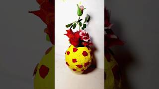 Diy A Flower 🌸 Pot Using Paper And Balloon #craft #art #shorts