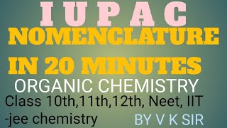 IUPAC Nomenclature in one shot// Organic chemistry//IUPAC naming//class,10,11, 12 chemistry