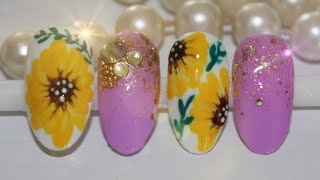 DISEÑO DE UÑAS PARA PRIMAVERA CON FLOR AMARILLA🌼🌼