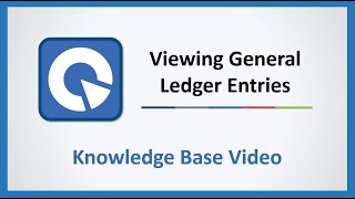 Viewing General Ledger Entries