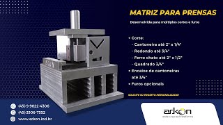 Matriz de corte e furo para prensa