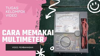 cara mengukur tegangan dengan multimeter ( tugas kelompok video jurusan elektronika)