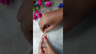 Rakhi Making/Handmade rakhi/How To Make Rakhi #shorts #diy #handmade rakhi #youtubeshorts #trending