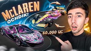 60,000 UC McLaren 4 TA MOSHINA OLDIM 🥵 PUBG MOBILE!!!