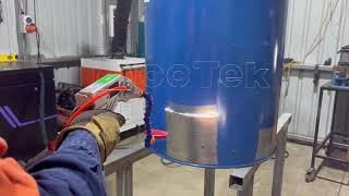 Buyer video from Australia: acctek laser cleaner 1000w machine cleaning paint coating on tank