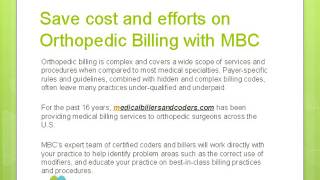 orthopedic billing