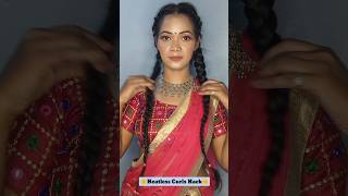 Heatless Hair Curl Hack✅ #navratri #shortvideo #shorts #short #ytshorts #youtubeshorts #youtube #yt