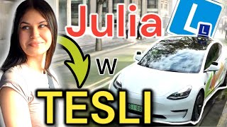 Julia po raz pierwszy w Tesli na nauce jazdy 🤯 ⚡Czy przekona się do elektryków?🤔 OSK Krzysztof 🚗