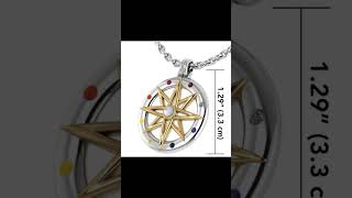 Wander through my compass Silver Pendant with 18K Follow us to see more #pendant #jewelry #jewellery