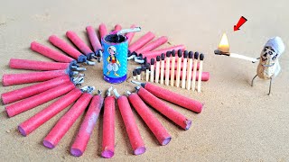 Matchstick Chain Reaction Domino Vs Diwali Crackers Amazing Experiment