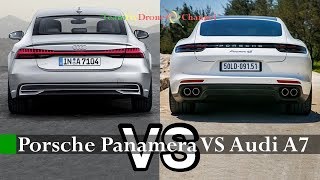 Porsche Panamera Turbo VS  Audi A7 interior exterior and drive | 0250