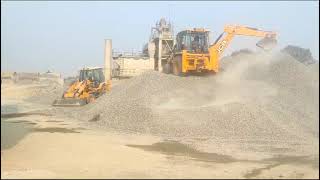 Material shifting by JCB 3DX Eco Xpert 74 HP 4X4  Machine at RMC Plant