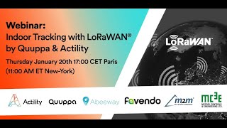 Actility webinar: Indoor Tracking with LoRaWAN®by Quuppa & Actility