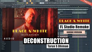 BLACK & WHITE - Instrumental | FL Studio | Karoke Version | Diljit Dosanjh | Intense | MoonChild Era