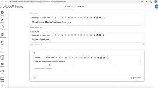 Bitpod Survey Tool - How to create a survey