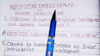 Difference between artificial intelligence and human intelligence|AI vs human intelligence in hindi.