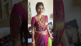 Engagement Sareedraping #drapbymettilda #chennaidrapist #perfectdrape #silksaree #bride #shorts