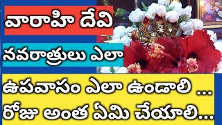 వారాహి నవరాత్రులు ఎలా చేయాలి, ఉపవాసం ఎలా ఉండాలి, రోజంతా ఏం చేయాలి /varahi navaratrulu /varahi pooja