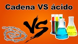 ¿Qué pasa si metemos una CADENA de acero en ÁCIDO? I Cadena vs Ácido I IceRocket