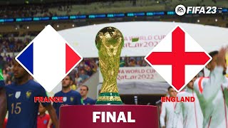 FIFA 23 | FINAL COPA MUNDIAL QATAR 2022 | INGLATERRA VS FRANCIA | 4k 60FPS | PS5