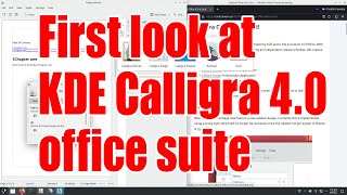 KDE Calligra 4.0 Qt6 office suite tutorial - September 2024 - cb0f679f