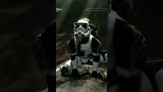 Imperial Jumptrooper climbs AT-ST And Punch Chewbacca in The Face