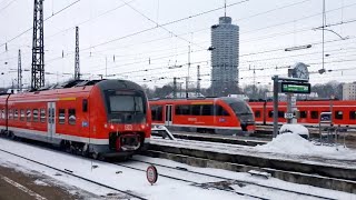 Bahnverkehr in Augsburg am 18. Januar 2013 | BR 440, BR 642, BR 111, BR 612, Bayerische Regiobahn