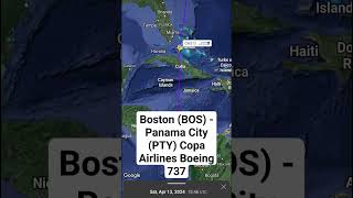 Boston (BOS) - Panama City (PTY) Copa Airlines Boeing 737 #shorts