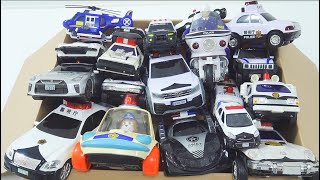 Police car White motorcycle, helicopter, and dog police officer miniature car joint slope training!