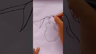 how to draw pear #drawing #easydrawing #viral #youtubeshorts #easy