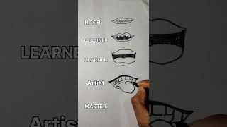 How to draw anime mouth in different levels 🔥#shorts #anime