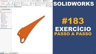 SOLIDWORKS | EXERCÍCIO 183 - CHAPA CORTADA DE 564x275x7,94mm #solidworks