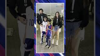 Riteish Deshmukh-Genelia D'Souza And Kids Greet Paps With Folded Hands