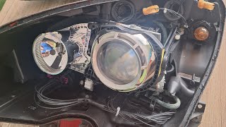 Mercedes w204 xenon headlight disassembly