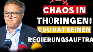 Skandal.. Die CDU hat in Thüringen keinen Regierungsauftrag und könnte gegen Wagenknecht verlieren!